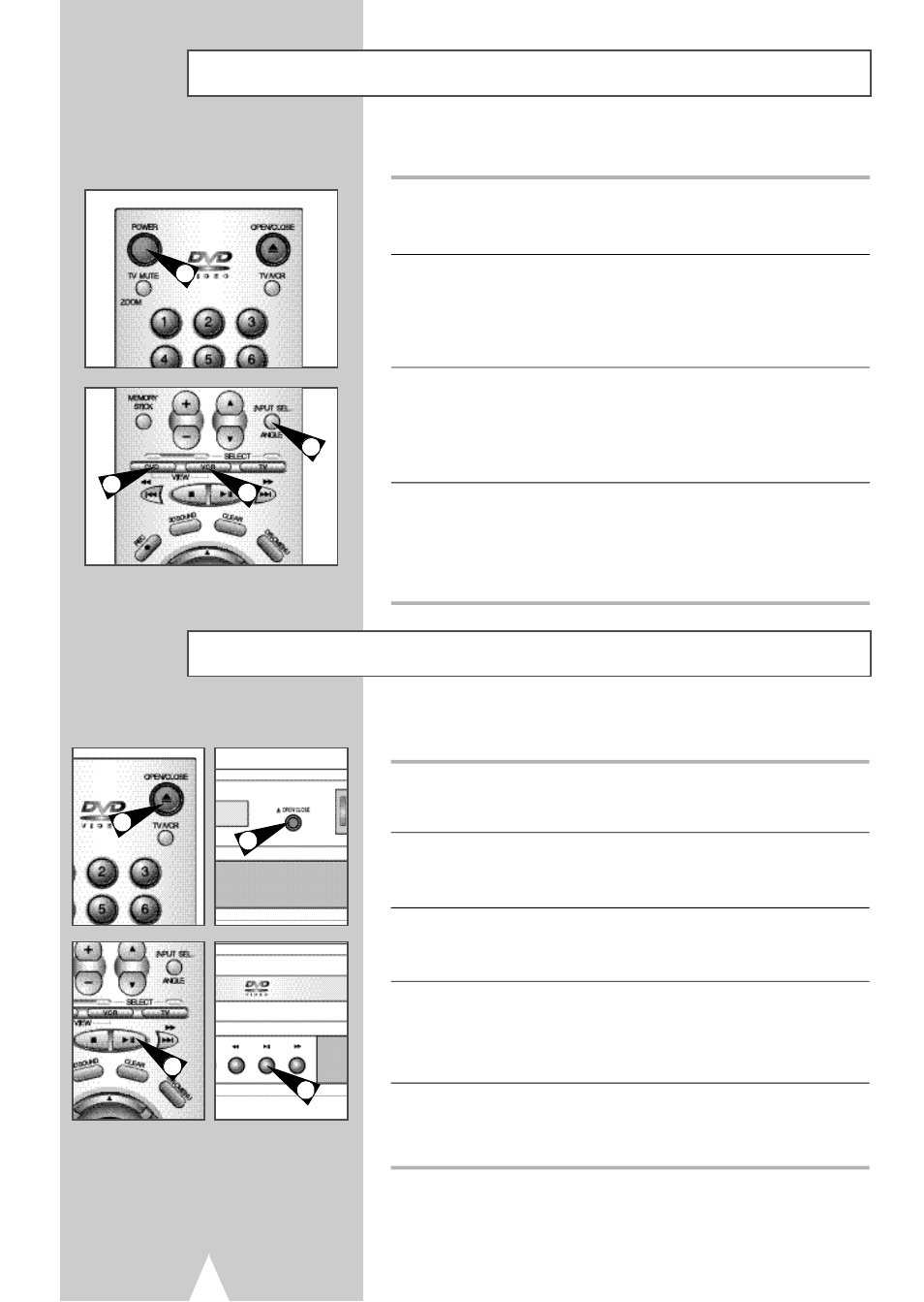 Deck control buttons, Basic dvd operation | Samsung DVDV2500V-XAA User Manual | Page 14 / 67