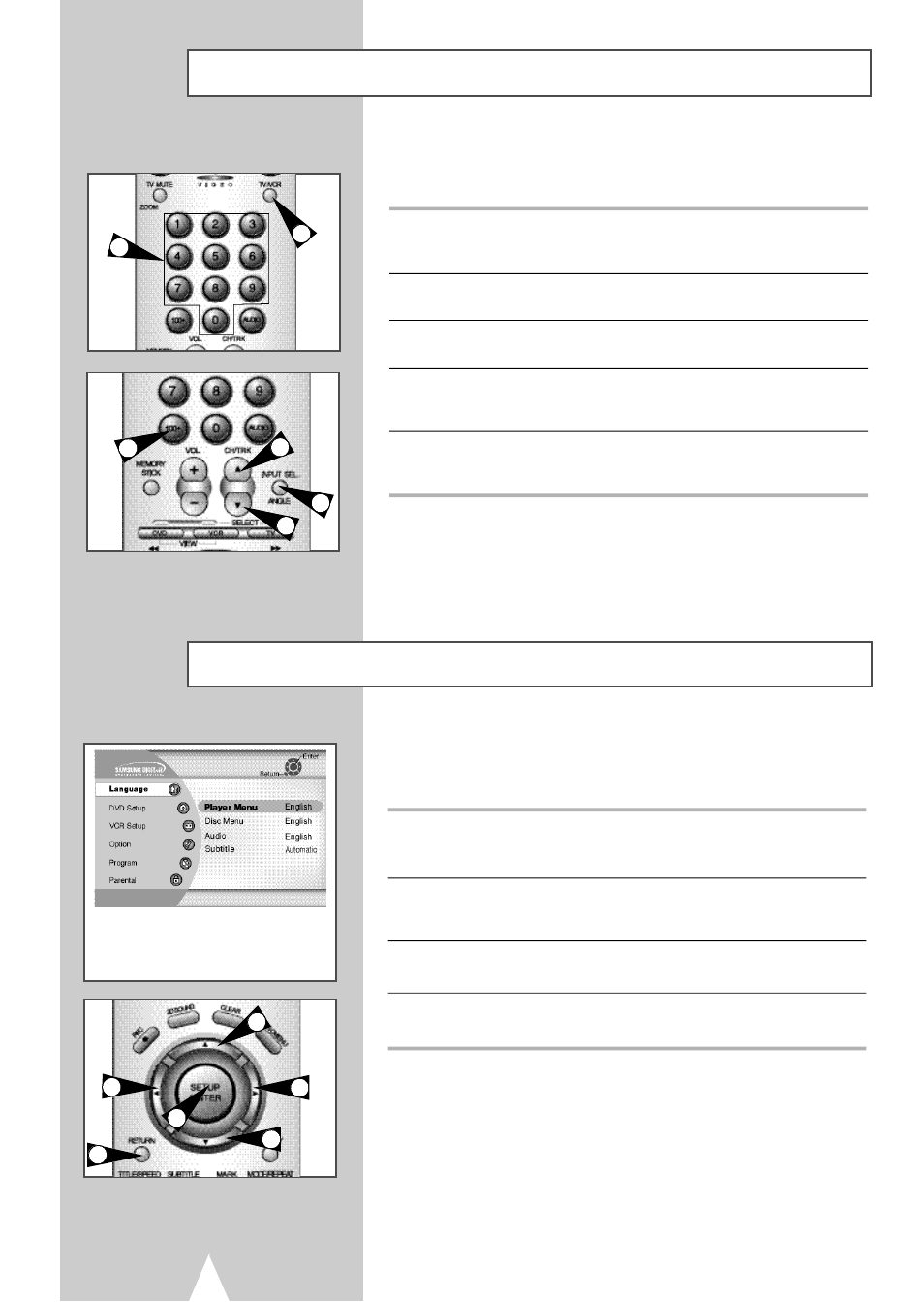 Basic tv tuner operations, On-screen menu navigation | Samsung DVDV2500V-XAA User Manual | Page 16 / 67