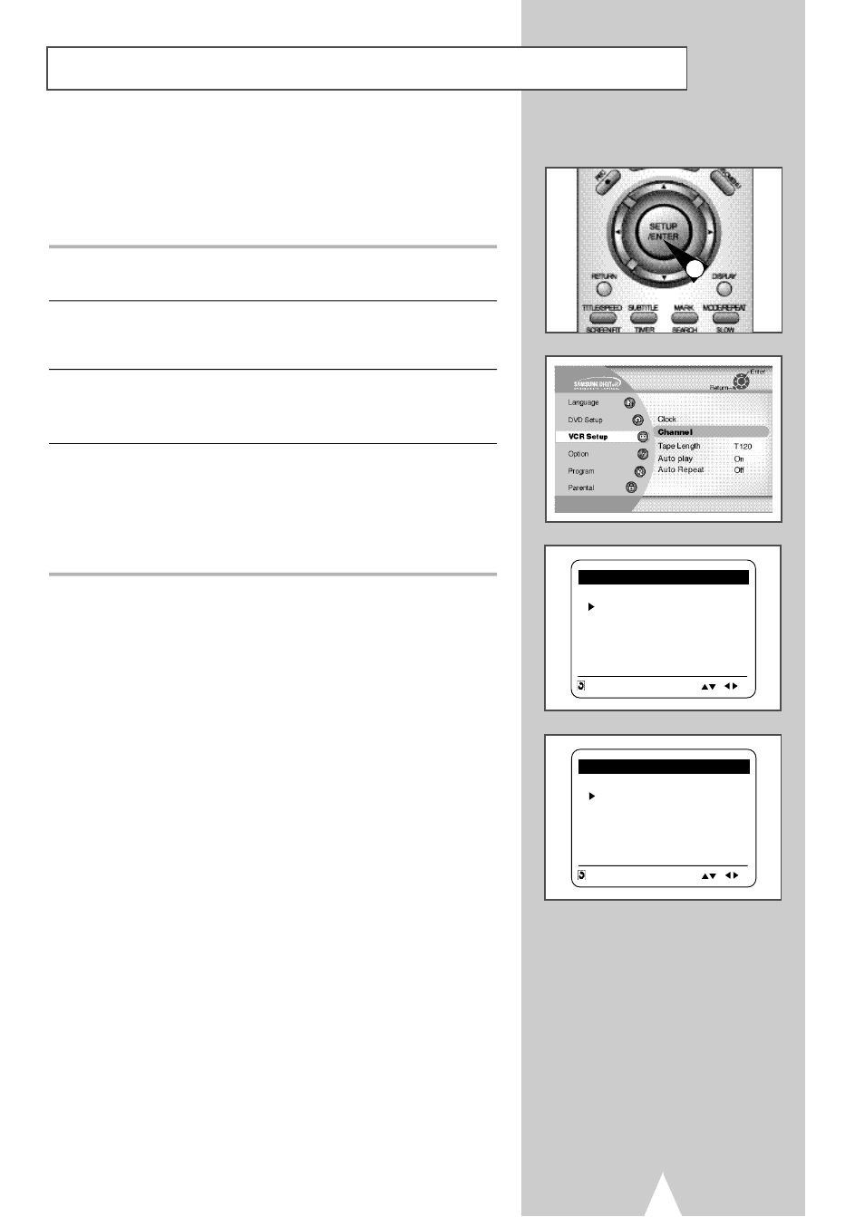 Tuner band setting | Samsung DVDV2500V-XAA User Manual | Page 19 / 67