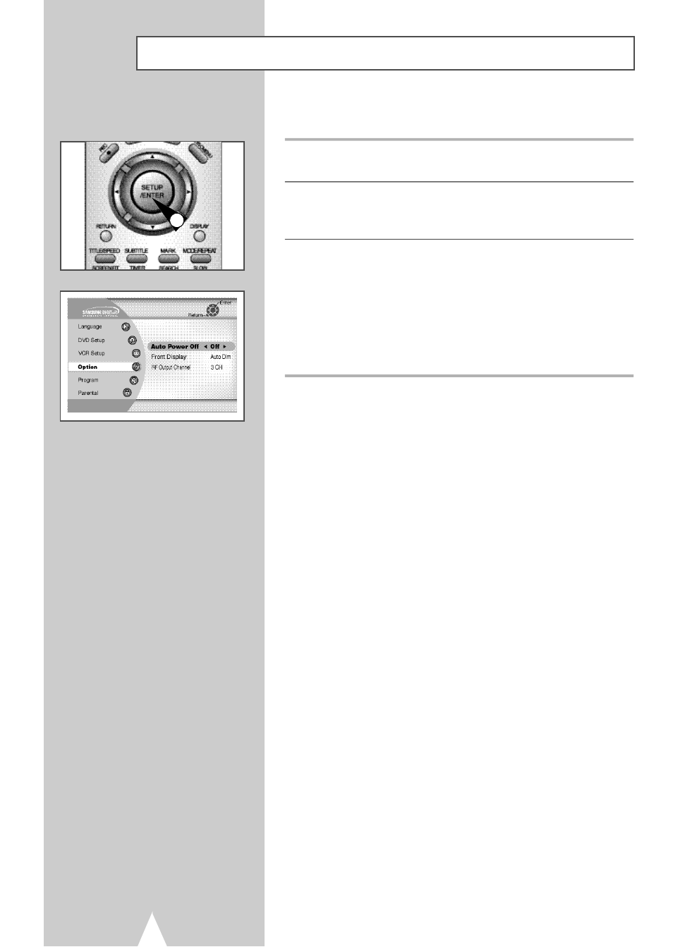 Auto power off | Samsung DVDV2500V-XAA User Manual | Page 22 / 67