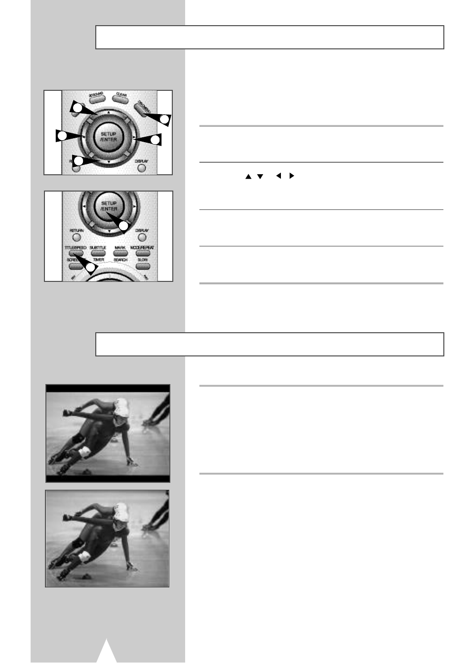 Disc menu navigation, Screen fit playback | Samsung DVDV2500V-XAA User Manual | Page 34 / 67