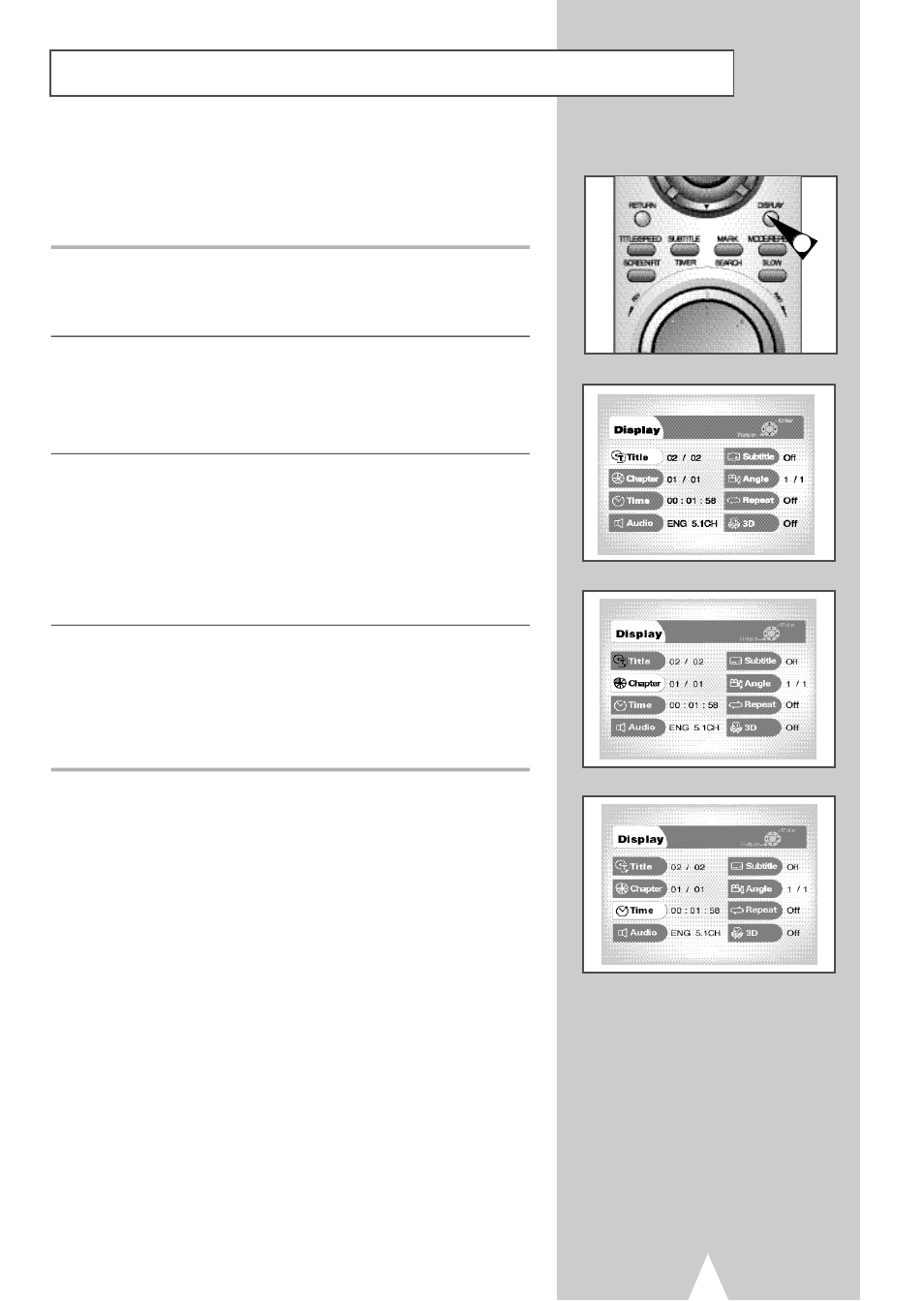 Title/chapter/time selection | Samsung DVDV2500V-XAA User Manual | Page 35 / 67