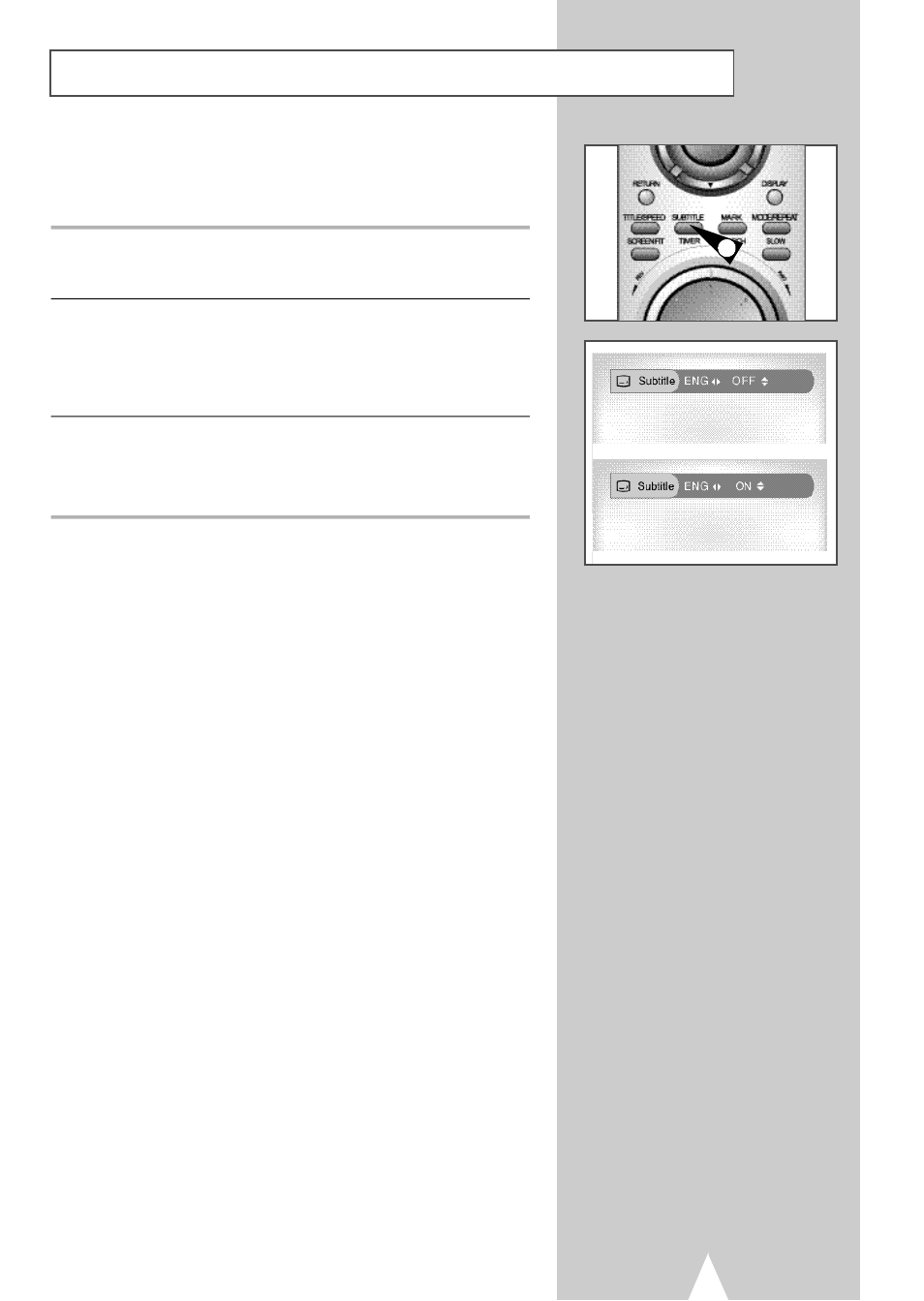 Subtitle | Samsung DVDV2500V-XAA User Manual | Page 37 / 67