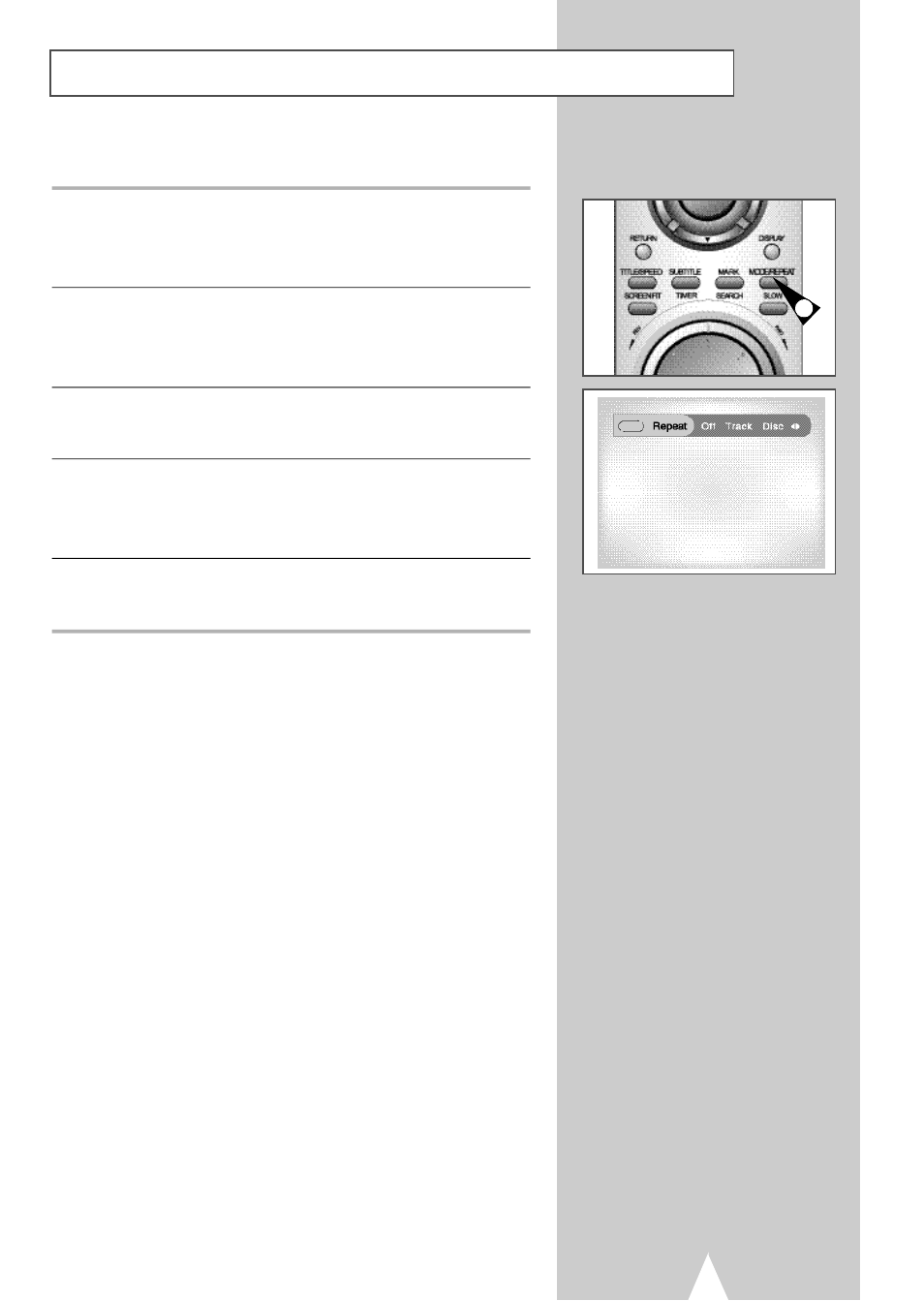 Repeat chapter/title | Samsung DVDV2500V-XAA User Manual | Page 39 / 67