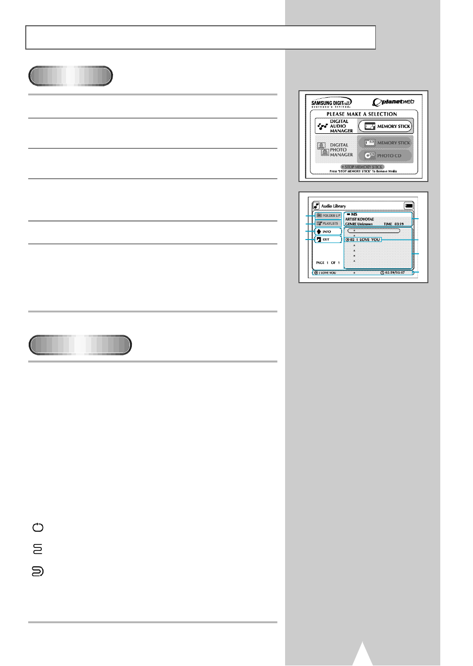 Dam (digital audio manager) playback | Samsung DVDV2500V-XAA User Manual | Page 47 / 67