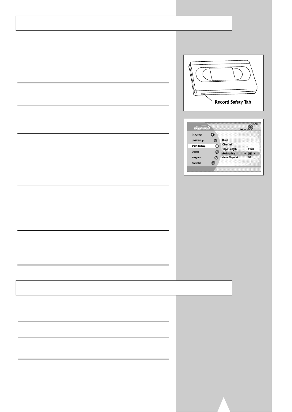 Auto play, S-vhs playback | Samsung DVDV2500V-XAA User Manual | Page 55 / 67