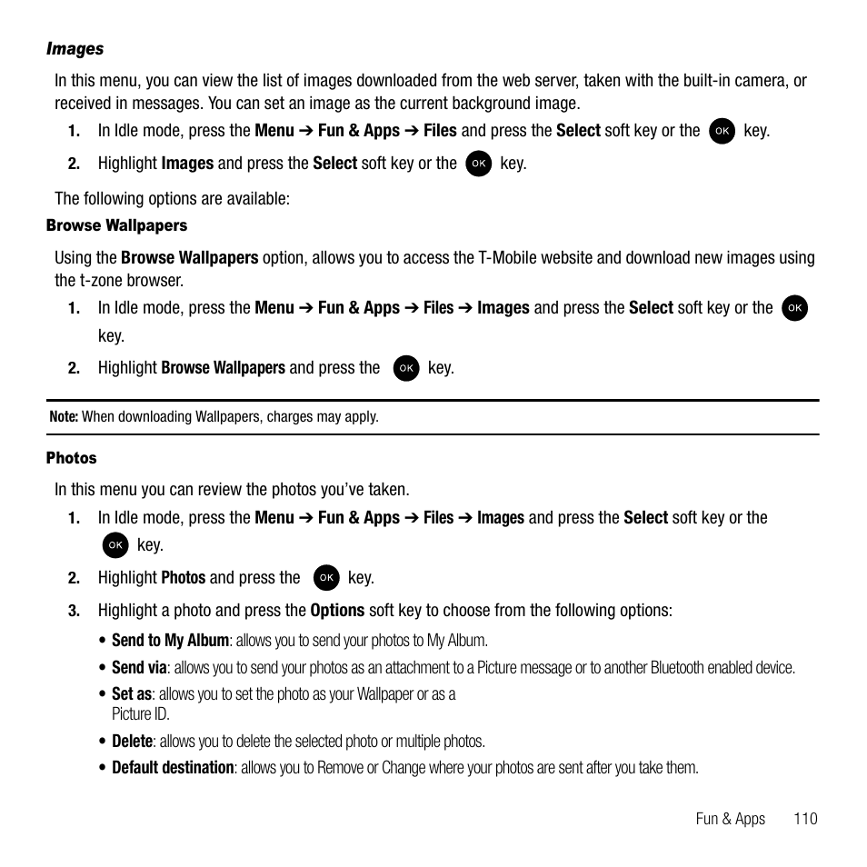 Images | Samsung SGH-T339RRATMB User Manual | Page 113 / 184