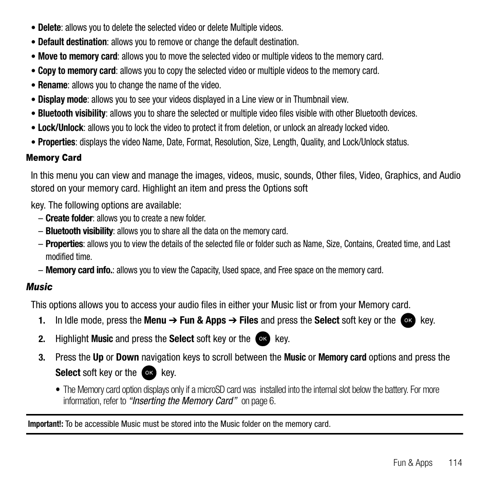 Music | Samsung SGH-T339RRATMB User Manual | Page 117 / 184