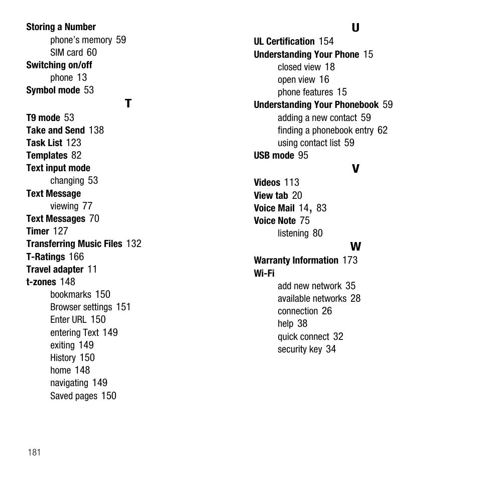 Samsung SGH-T339RRATMB User Manual | Page 184 / 184