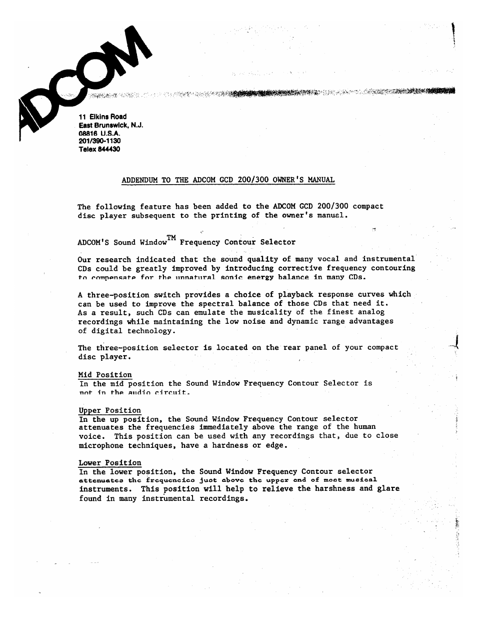 Adcom GCD-200 User Manual | Page 2 / 11
