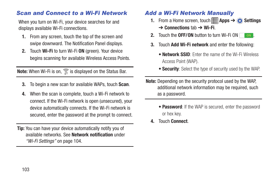 Samsung SM-P907AZKAATT User Manual | Page 108 / 166