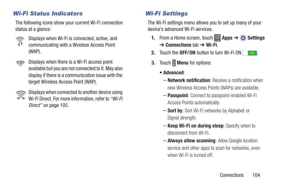 Samsung SM-P907AZKAATT User Manual | Page 109 / 166