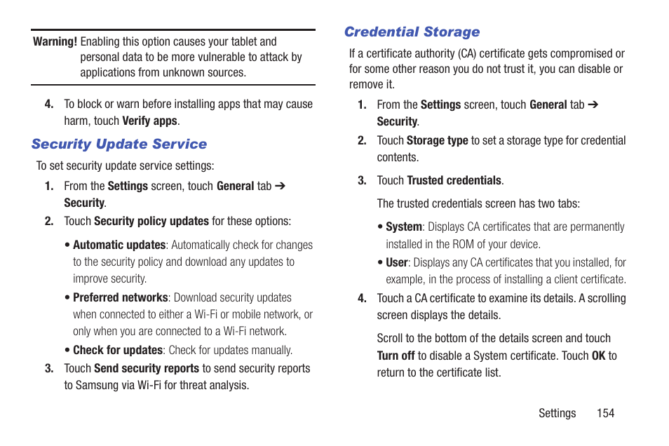 Samsung SM-P907AZKAATT User Manual | Page 159 / 166