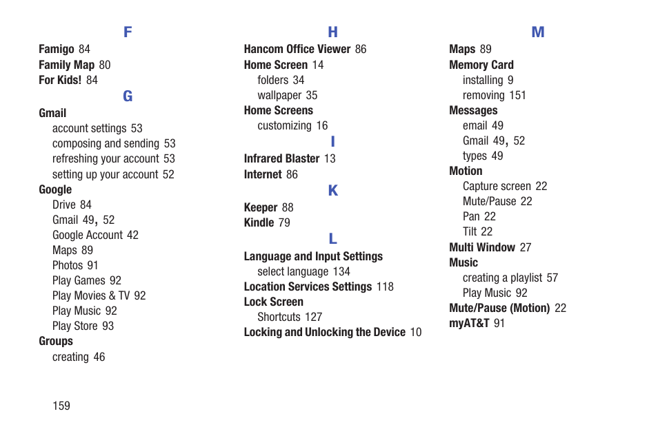 Samsung SM-P907AZKAATT User Manual | Page 164 / 166
