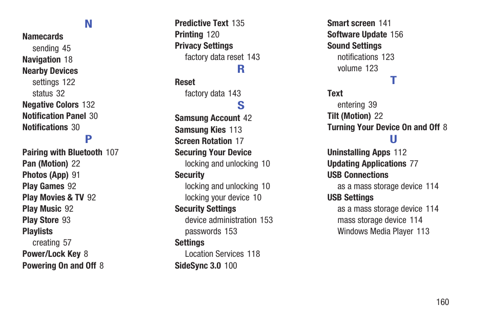 Samsung SM-P907AZKAATT User Manual | Page 165 / 166