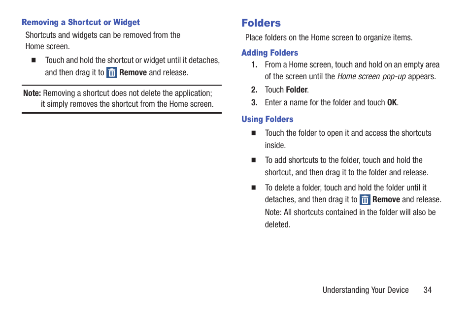 Folders | Samsung SM-P907AZKAATT User Manual | Page 39 / 166