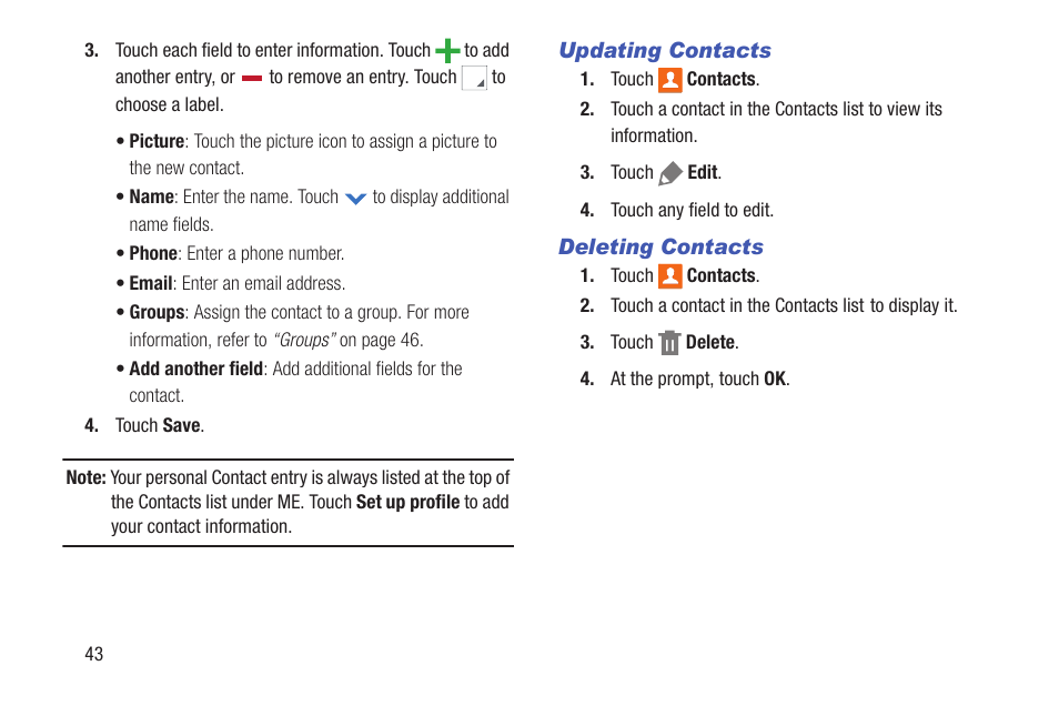 Samsung SM-P907AZKAATT User Manual | Page 48 / 166