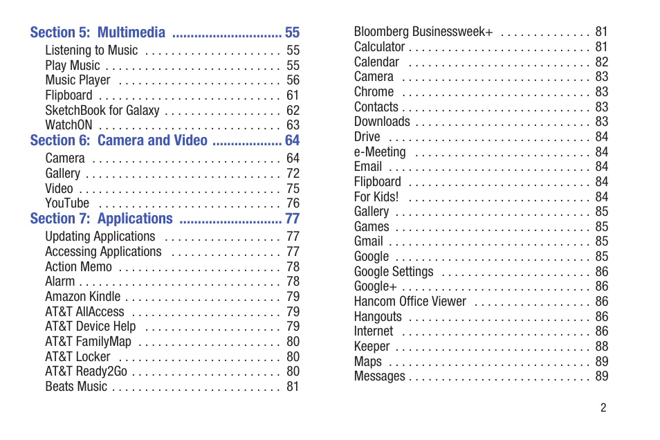 Samsung SM-P907AZKAATT User Manual | Page 7 / 166