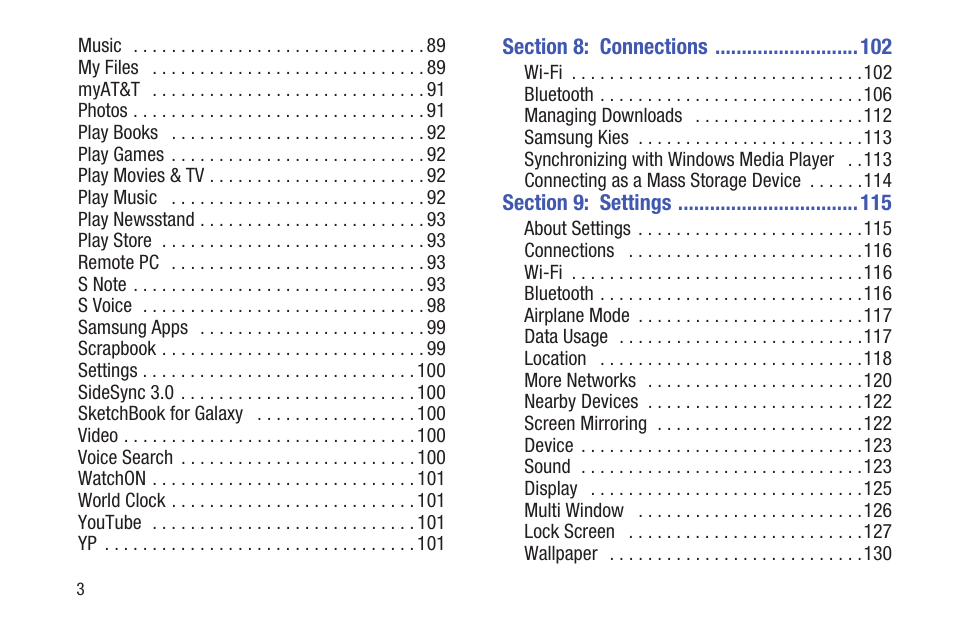 Samsung SM-P907AZKAATT User Manual | Page 8 / 166