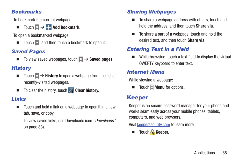 Keeper | Samsung SM-P907AZKAATT User Manual | Page 93 / 166