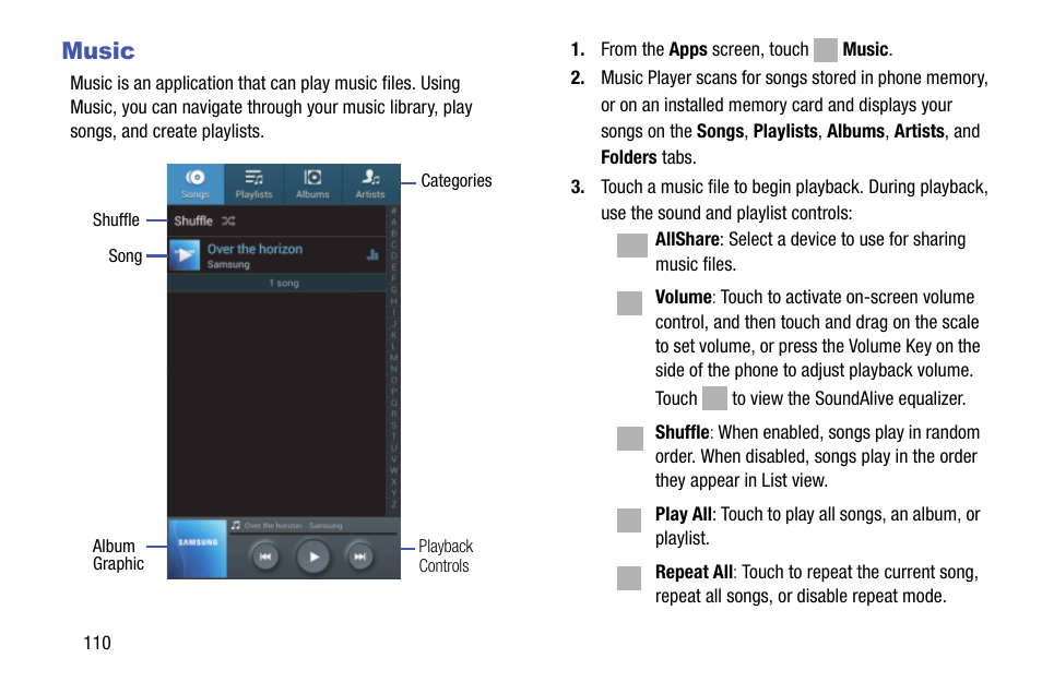 Music | Samsung SCH-R970ZKAUSC User Manual | Page 116 / 230