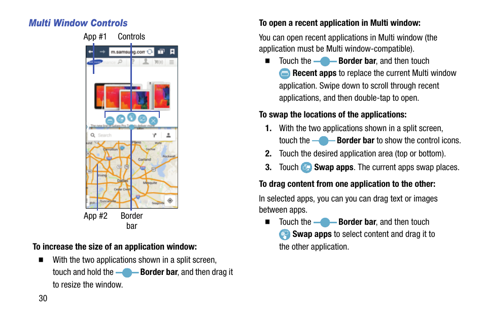 Multi window controls | Samsung SCH-R970ZKAUSC User Manual | Page 36 / 230