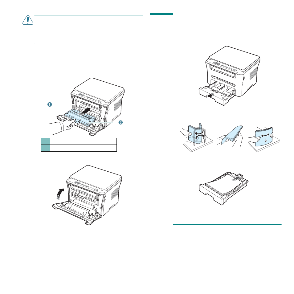 Loading paper | Samsung SCX-4300-XAA User Manual | Page 19 / 97