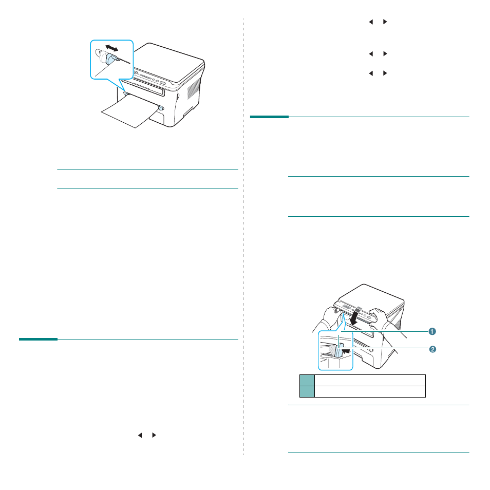 Setting the paper size and type, Selecting an output location, Printing to the output tray (face down) | Printing to the output tray | Samsung SCX-4300-XAA User Manual | Page 30 / 97