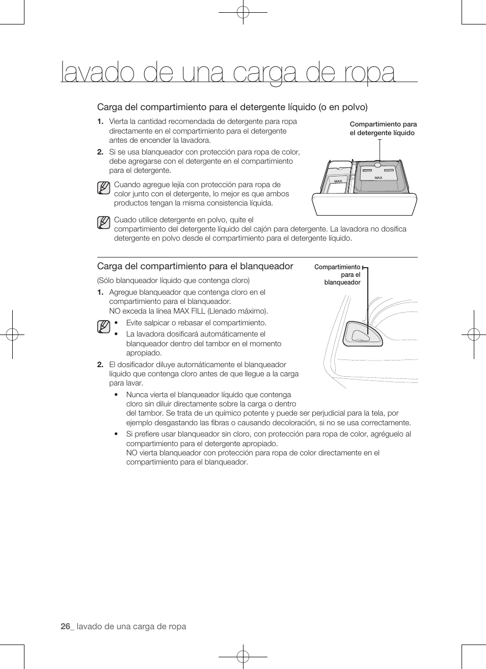Lavado de una carga de ropa | Samsung WA50F9A7DSP-A2 User Manual | Page 114 / 132