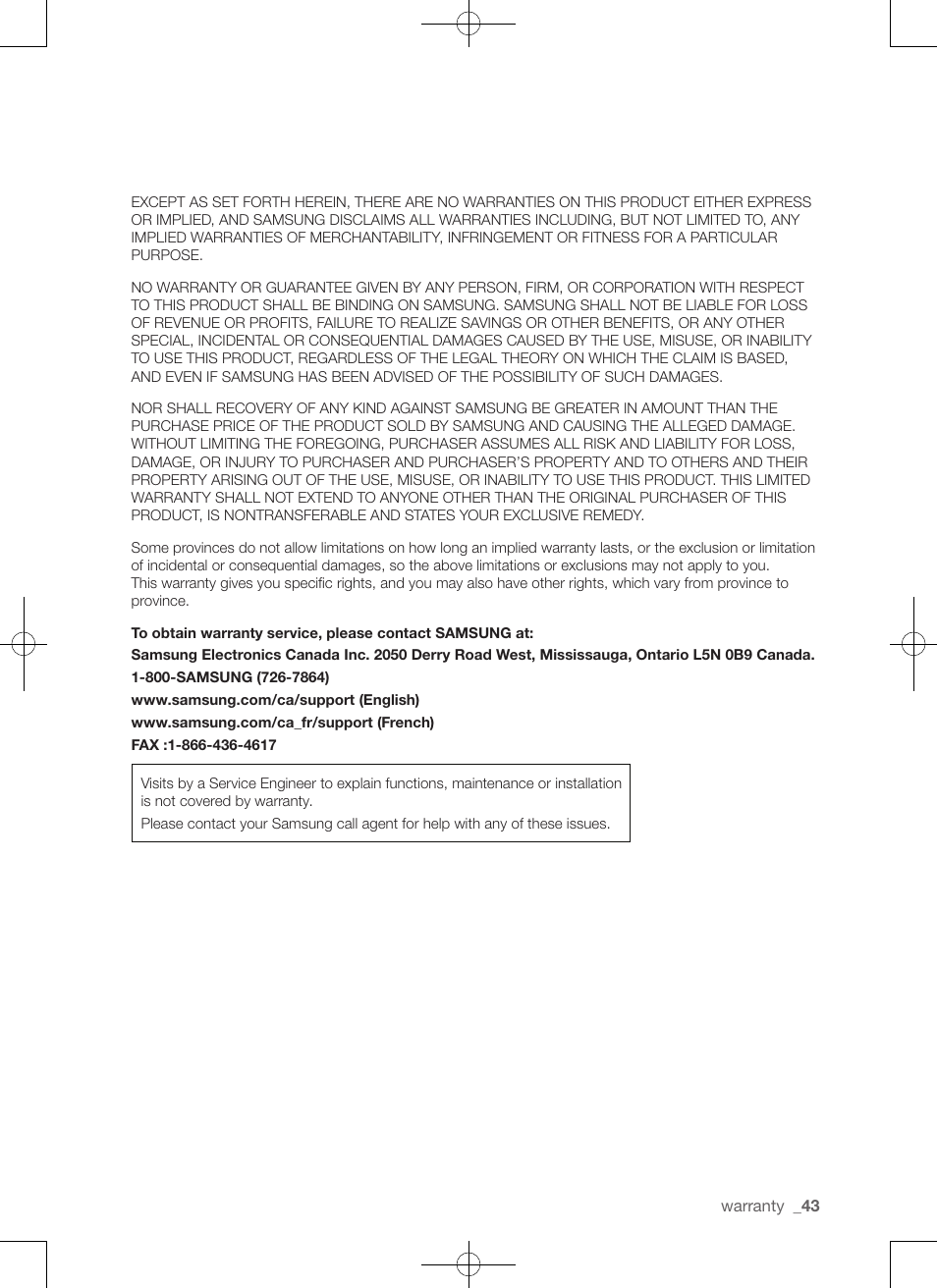 Samsung WA50F9A7DSP-A2 User Manual | Page 43 / 132