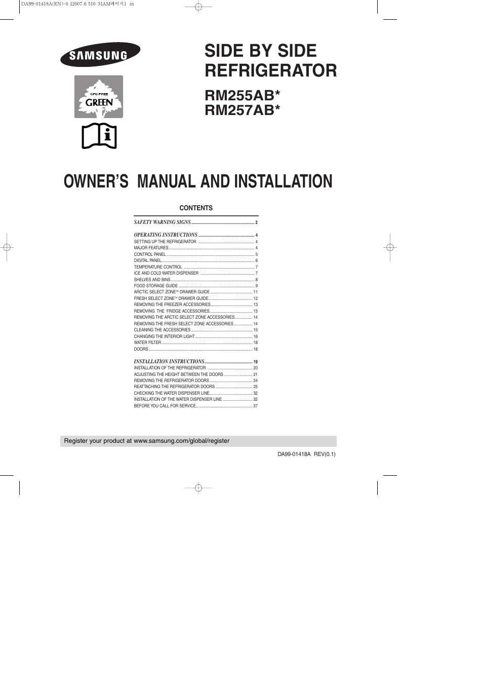 Samsung RM257ABRS-XAA User Manual | 40 pages