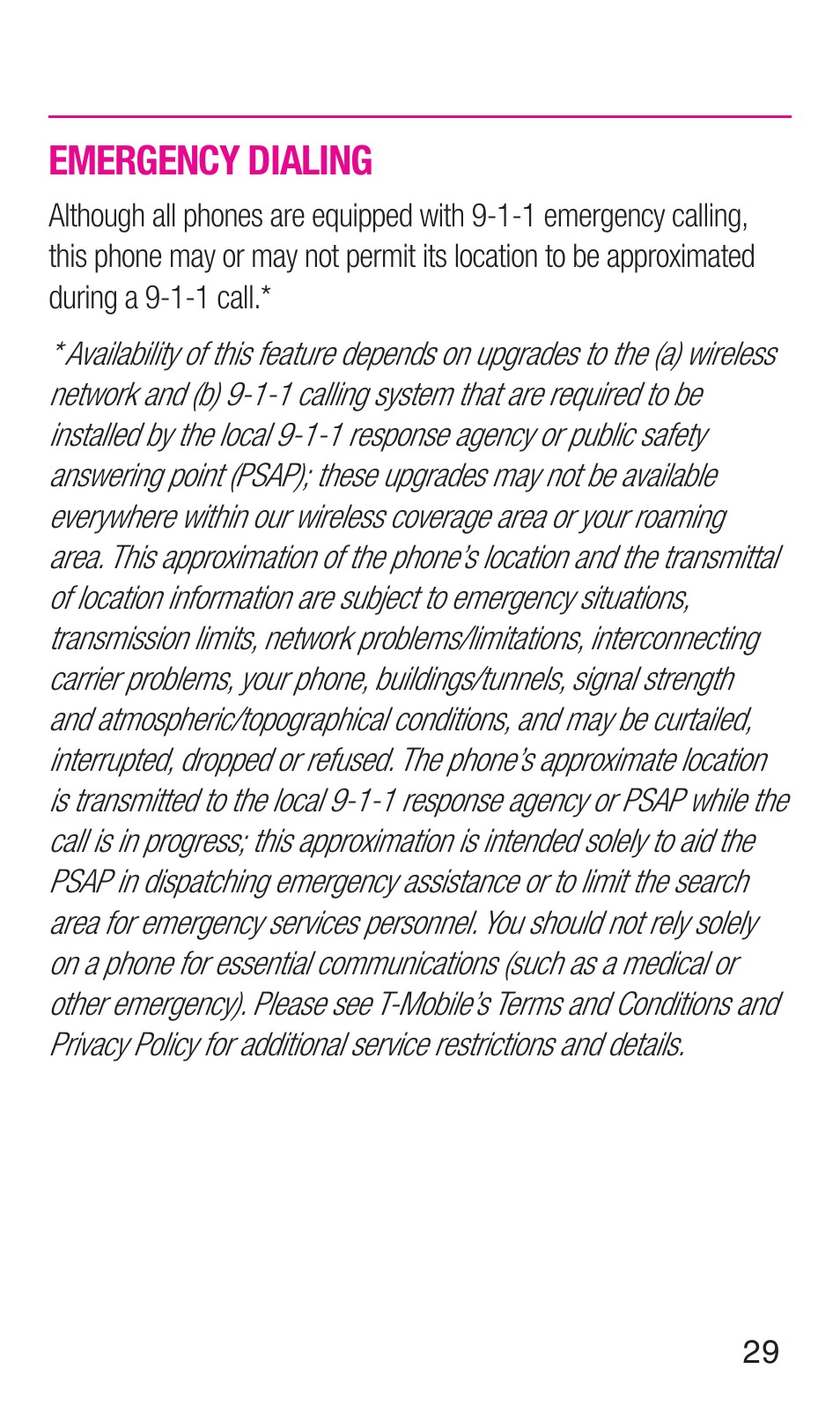 Emergency dialing | Samsung SM-N900TZWETMB User Manual | Page 30 / 35