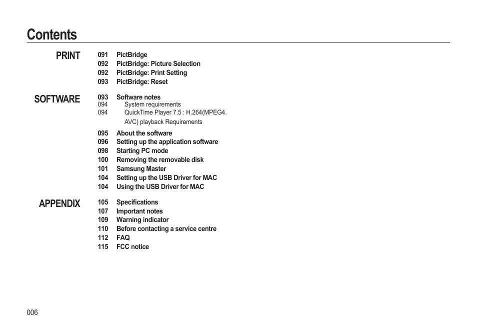 Samsung EC-HZ15WABP-US User Manual | Page 7 / 117