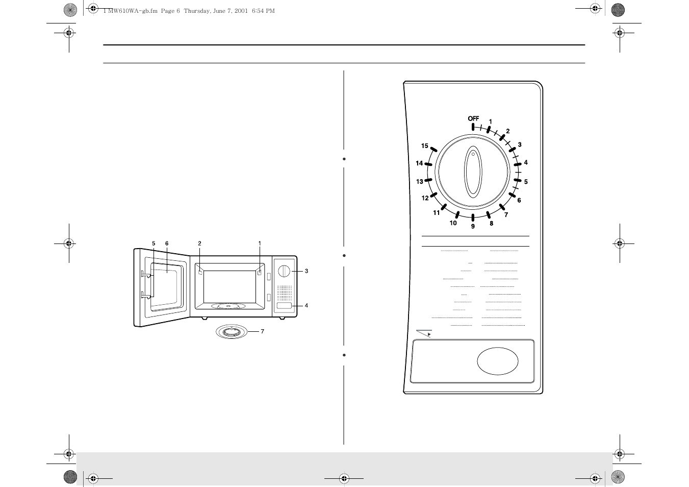 Operation guide, Features & control | Samsung MW620WA-XAA User Manual | Page 6 / 24
