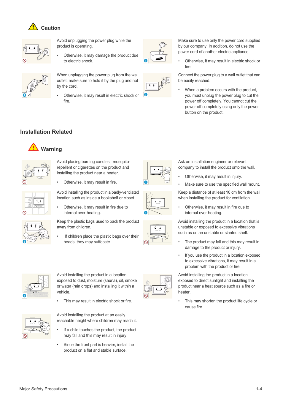 Installation related | Samsung LS22A460BSU-ZA User Manual | Page 7 / 47