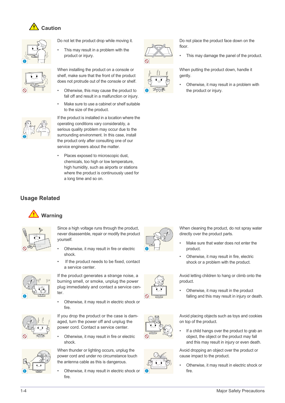 Usage related | Samsung LS22A460BSU-ZA User Manual | Page 8 / 47