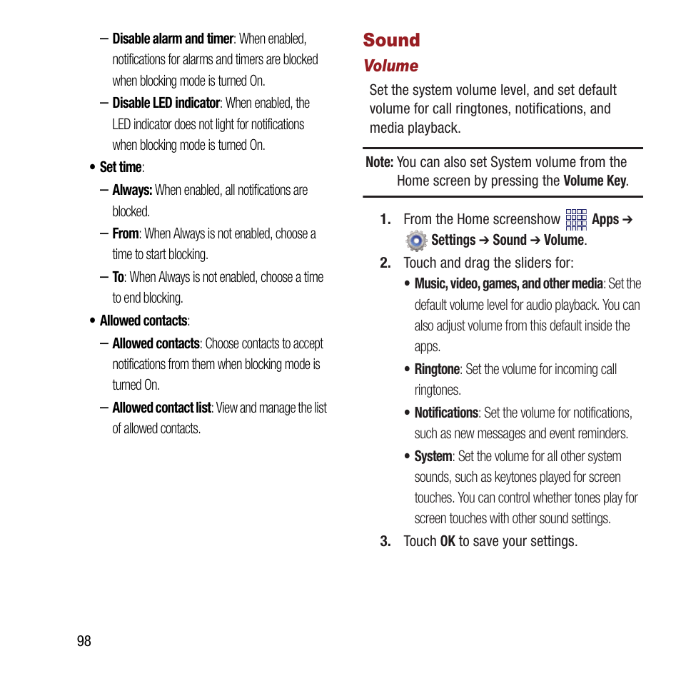 Sound | Samsung SPH-M840MBAVMU User Manual | Page 102 / 168
