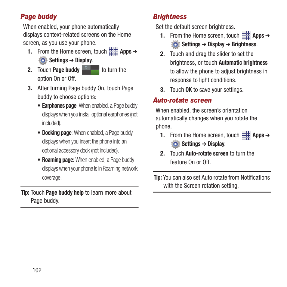 E. see “auto | Samsung SPH-M840MBAVMU User Manual | Page 106 / 168