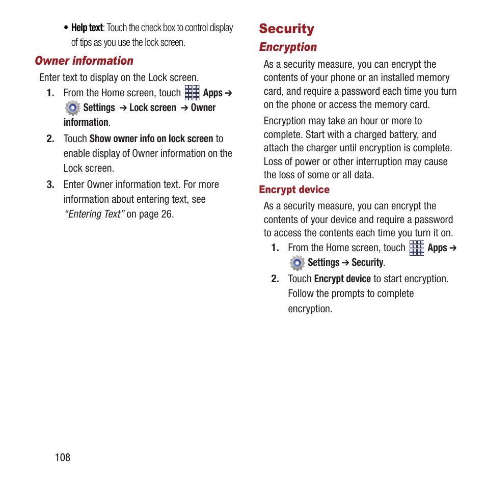 Security | Samsung SPH-M840MBAVMU User Manual | Page 112 / 168