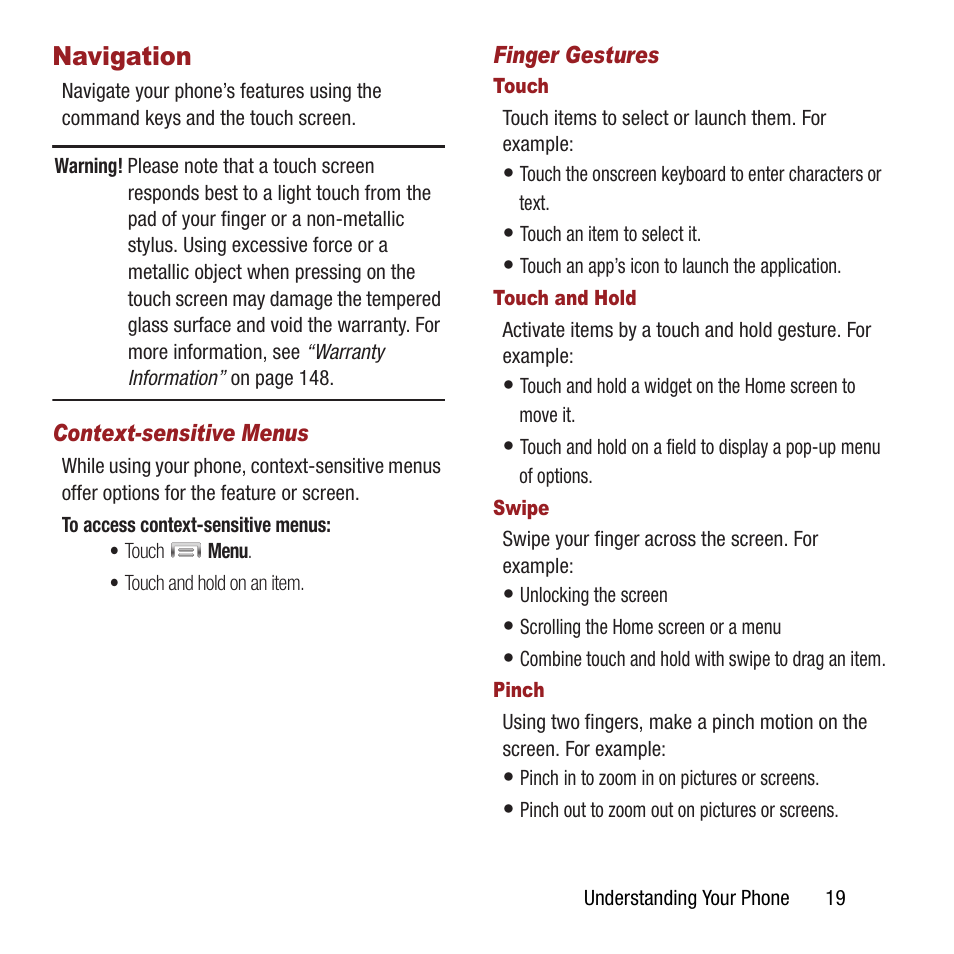 Navigation | Samsung SPH-M840MBAVMU User Manual | Page 23 / 168