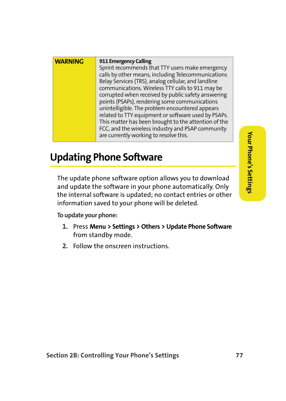 Updating phone software | Samsung SPH-M610DAASPR User Manual | Page 103 / 272