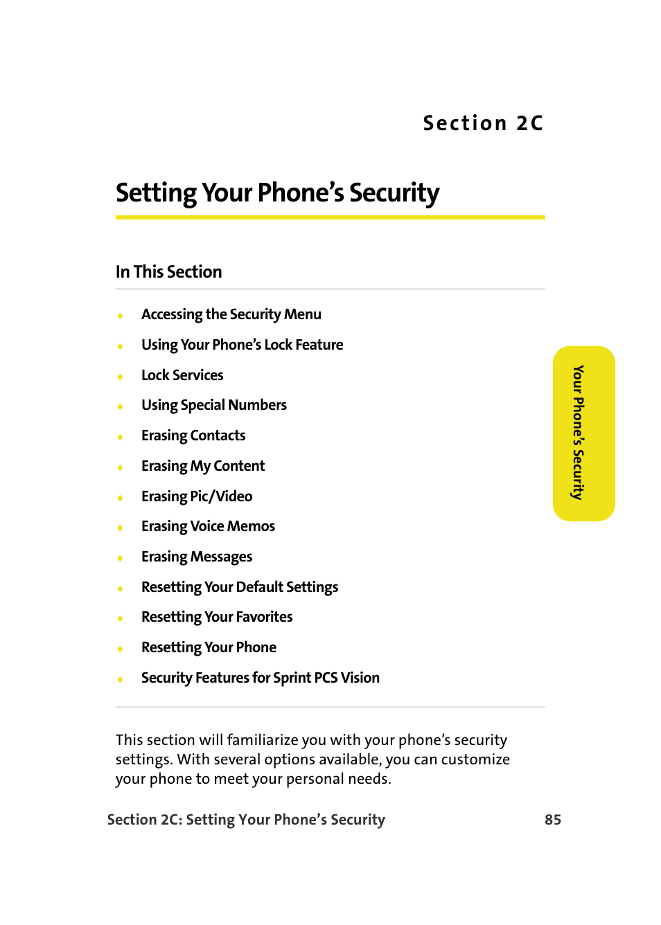 Setting your phone’s security, 2c. setting your phone’s security | Samsung SPH-M610DAASPR User Manual | Page 111 / 272