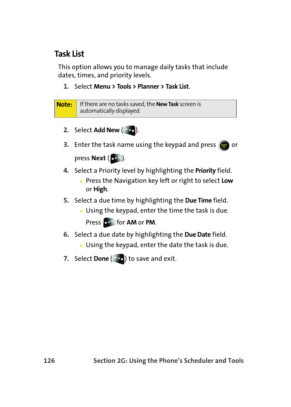 Task list | Samsung SPH-M610DAASPR User Manual | Page 152 / 272