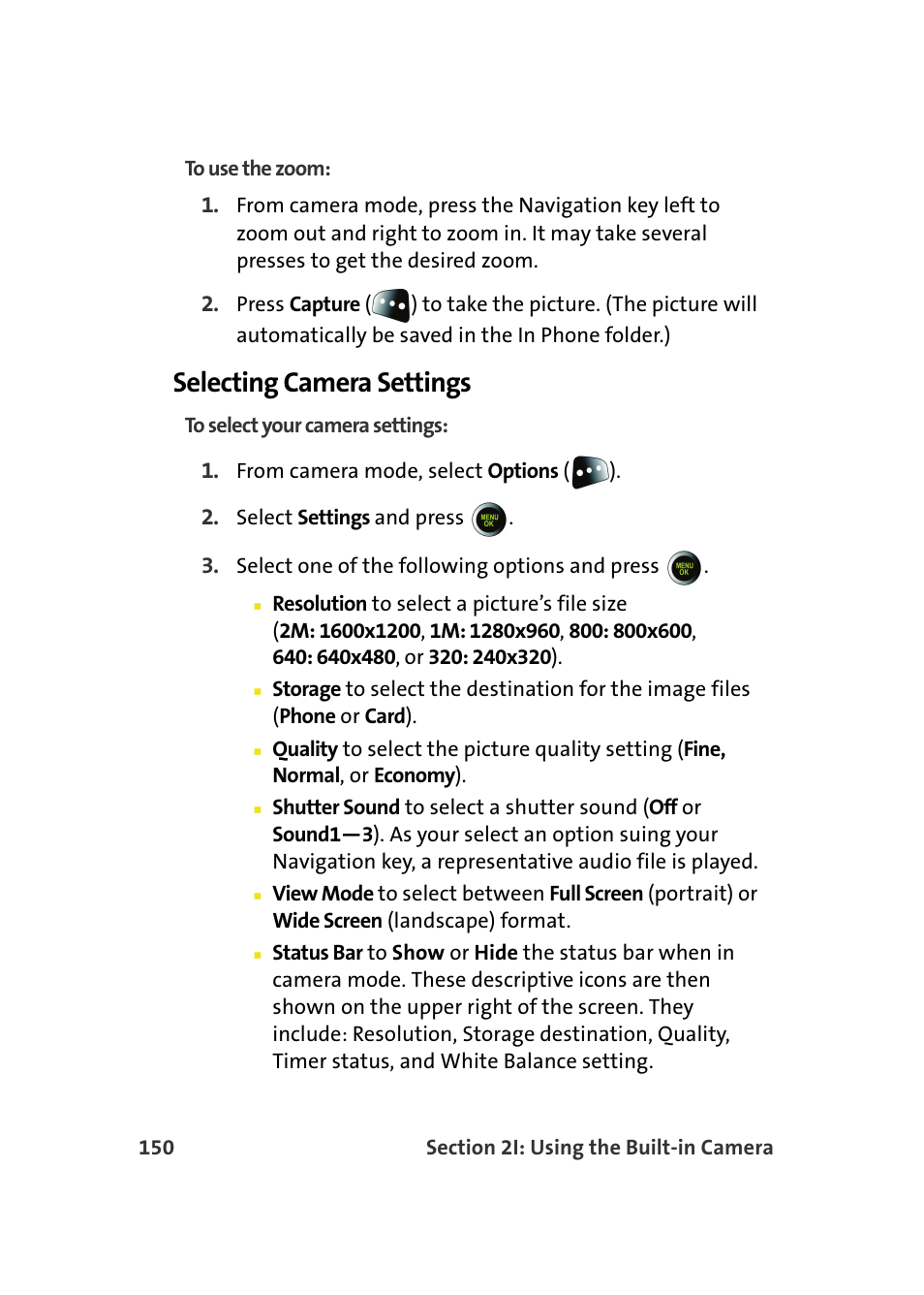 Selecting camera settings | Samsung SPH-M610DAASPR User Manual | Page 176 / 272