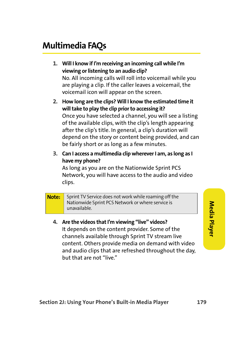 Multimedia faqs | Samsung SPH-M610DAASPR User Manual | Page 205 / 272