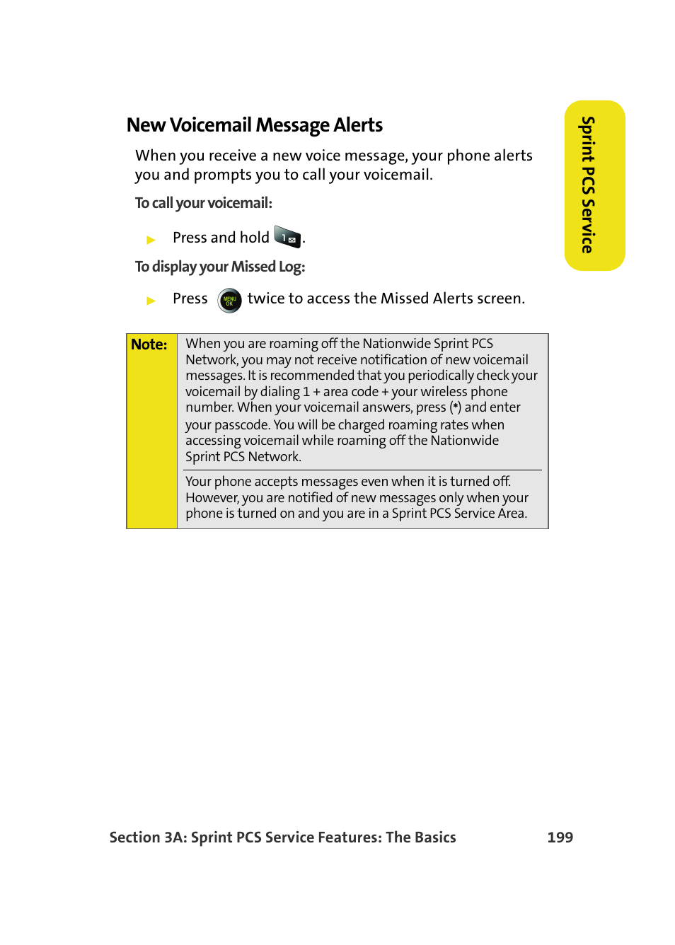 New voicemail message alerts | Samsung SPH-M610DAASPR User Manual | Page 225 / 272