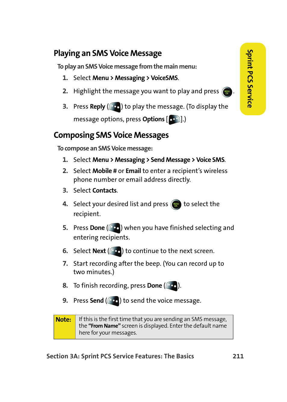 Playing an sms voice message, Composing sms voice messages | Samsung SPH-M610DAASPR User Manual | Page 237 / 272