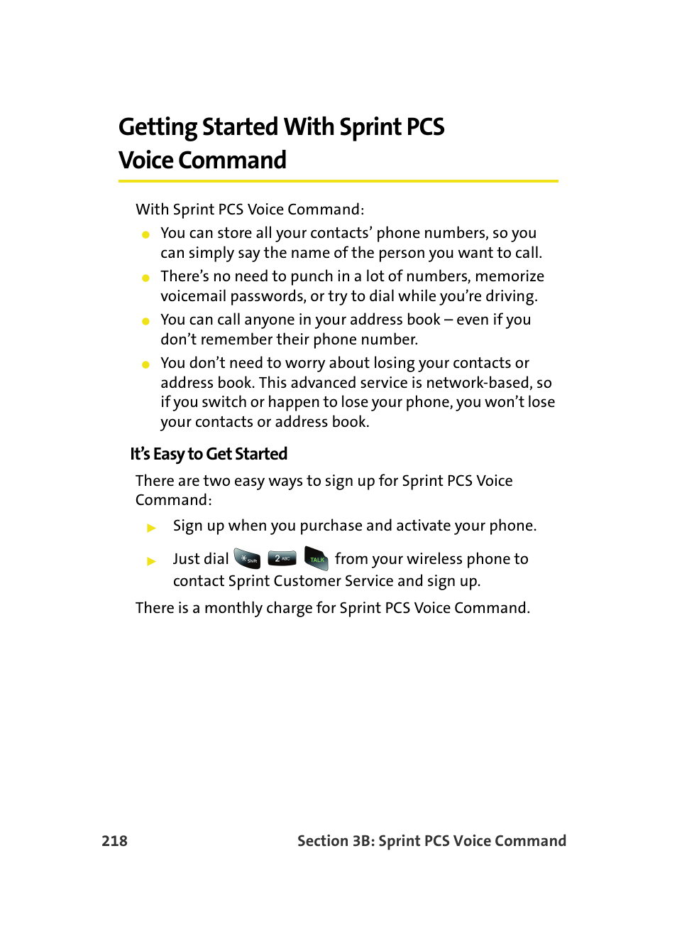 Getting started with sprint pcs voice command, It’s easy to get started | Samsung SPH-M610DAASPR User Manual | Page 244 / 272