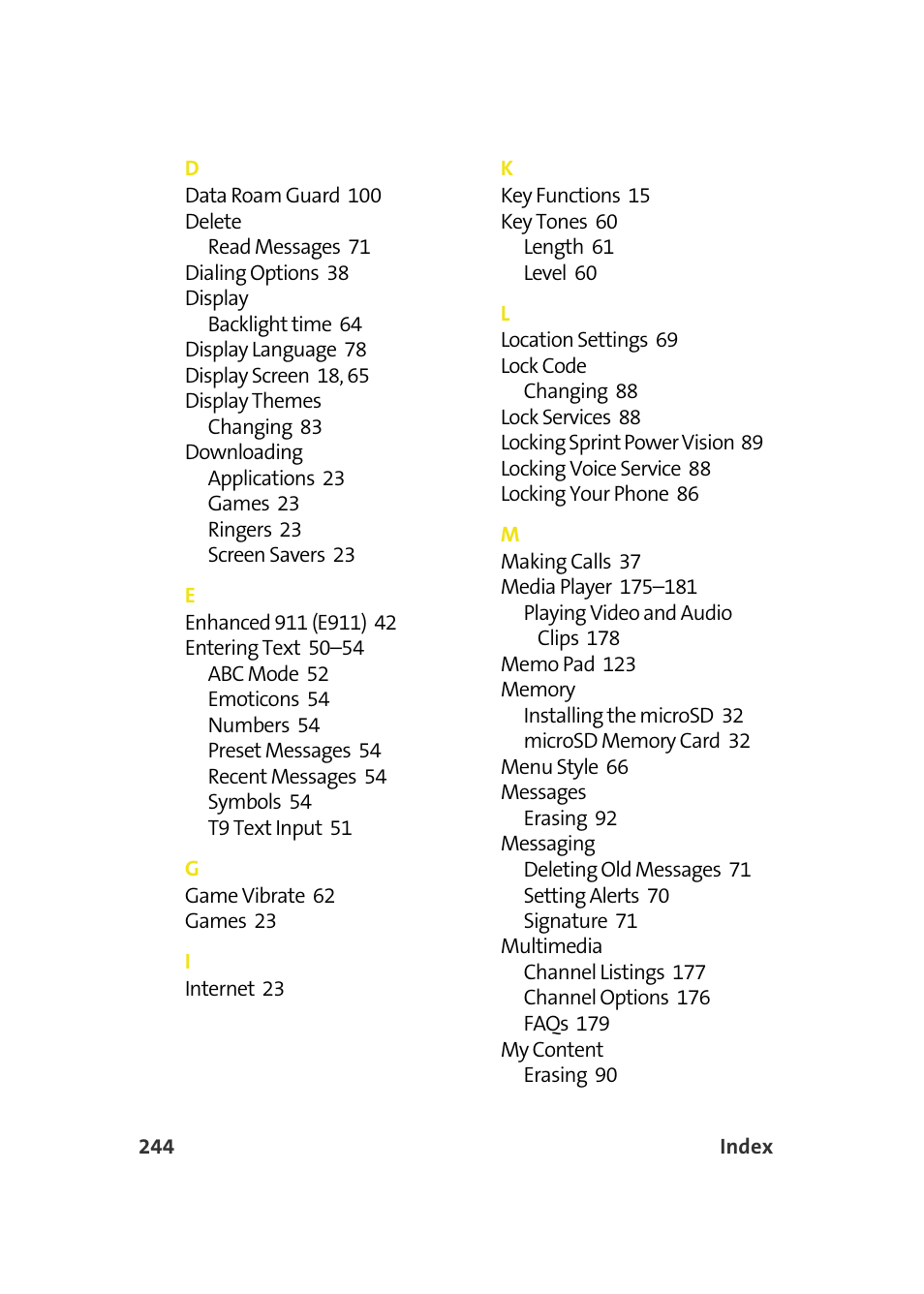 Samsung SPH-M610DAASPR User Manual | Page 270 / 272