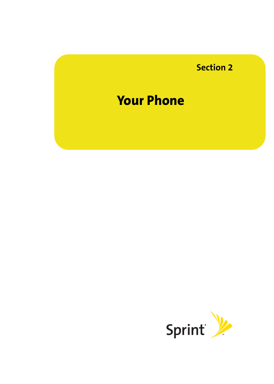 Your phone, Section 2: your phone | Samsung SPH-M610DAASPR User Manual | Page 37 / 272